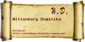 Wittenberg Dominika névjegykártya